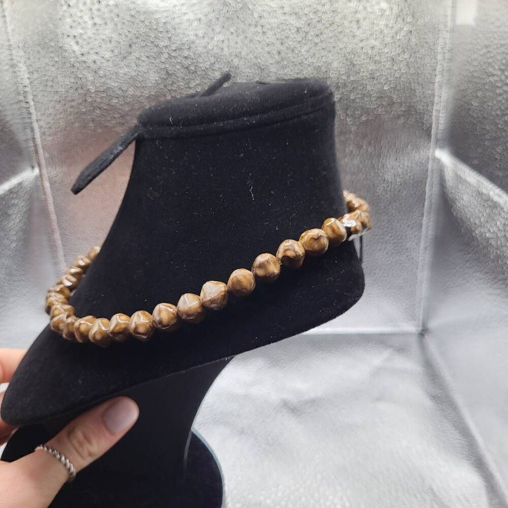 Vintage 70s Funky Brown Beaded Necklace - 18.5" - Picture 3 of 3